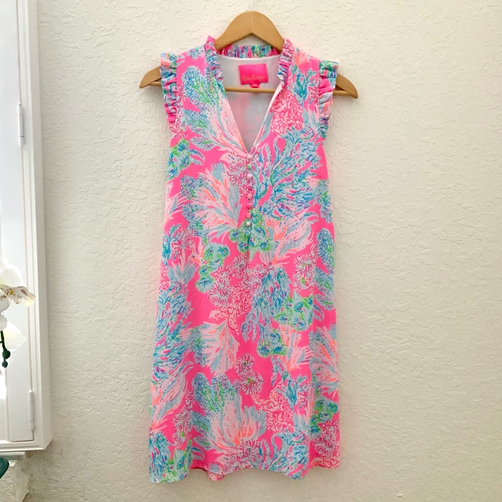 Lilly Pulitzer Ruffle Sleeveless Shift Dress - Picture 5 of 12